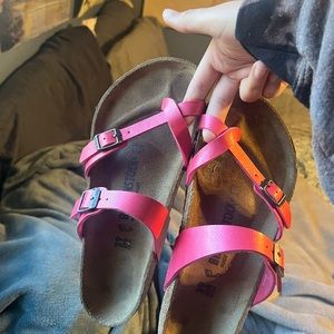 pink birkenstocks